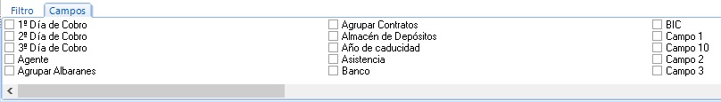 El area de campos en OfiPro
