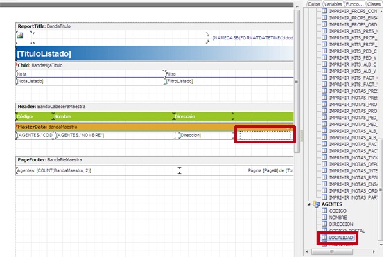 arrastre el campo deseado desde la ventana arbol de datos arrastre el campo deseado desde la ventana arbol de datos