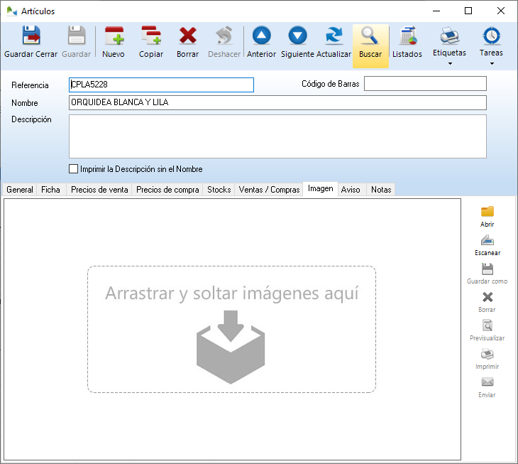 Arrastre el documento con el ratón y suéltelo en la ventana de OfiPro para grabarlo