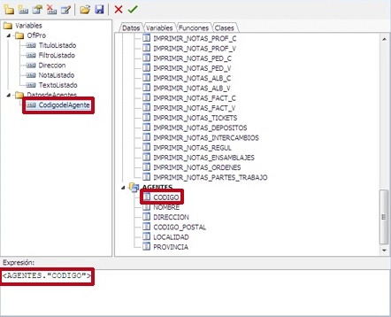 asignar variables a campos de la base de datos