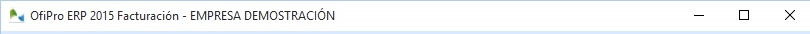 Barra de titulo en Ofipro