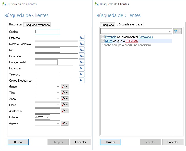 Busquedas simples y avanzadas en OfiPro
