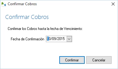 Confirmar cobros en OfiPro