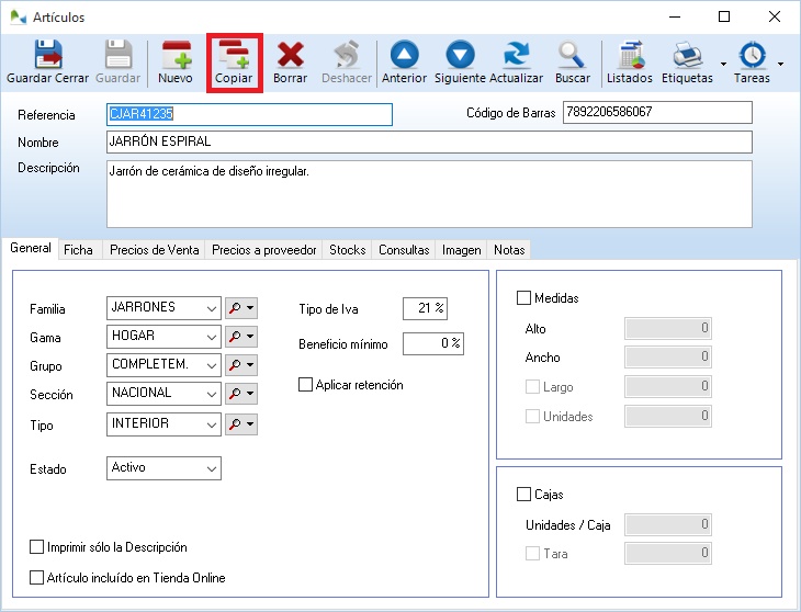 Copiar fichas en OfiPro Copiar fichas en OfiPro