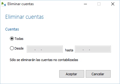 Elimine del Plan Contable aquellas cuentas que no esté usando Elimine del Plan Contable aquellas cuentas que no esté usando