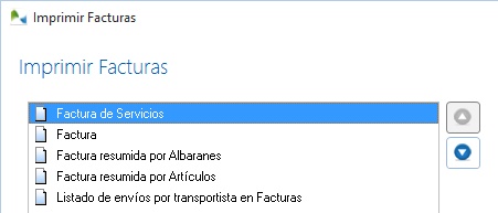 Plantilla de factura de servicios predeterminada en primer lugar para su impresión