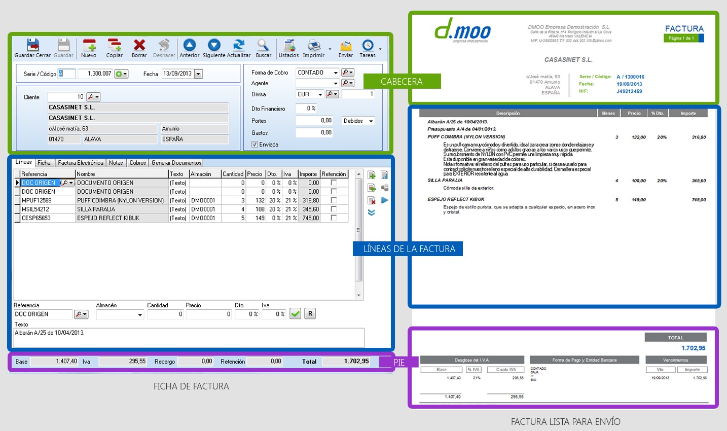Ficha de un documento en OfiPro