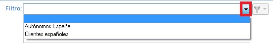 Seleccione el filtro de entre los que ha almacenado Seleccione el filtro de entre los que ha almacenado