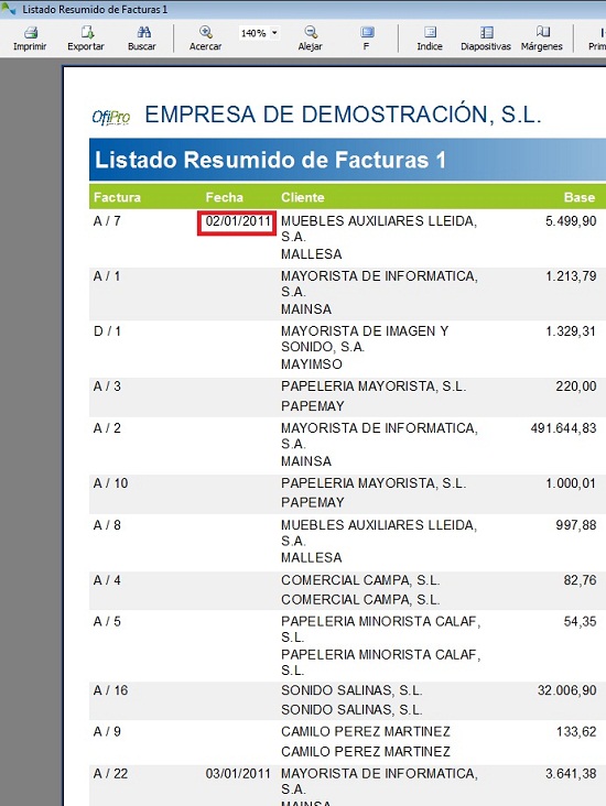 Listado personalizado con OfiPro Listado personalizado con OfiPro