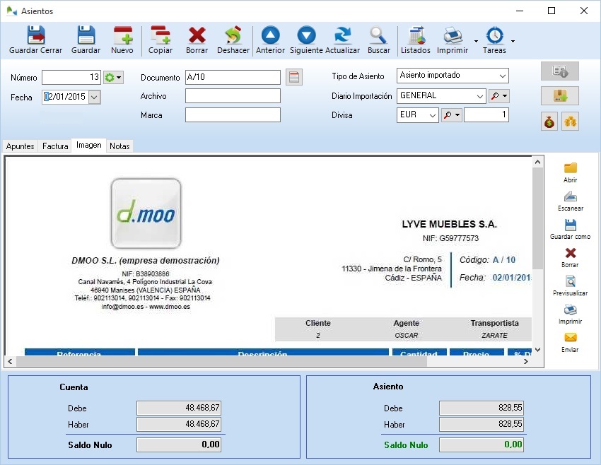Puede añadir una imagen al asiento