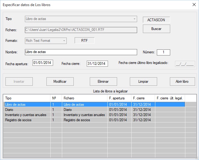 Importación de Libros en el programa Legalia Importación de Libros en el programa Legalia