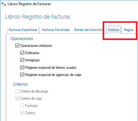Nuevos Libros-registro de Cobros y de Pagos en criterio de caja