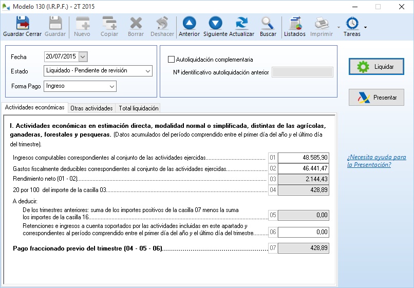 modelo 130 en OfiPro modelo 130 en OfiPro