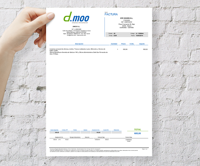 Factura de servicios