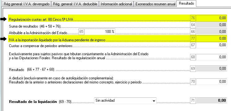 Nuevos campos a consignar en el modelo 303