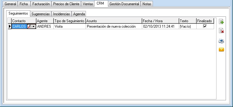 Seguimiento de clientes en OfiPro