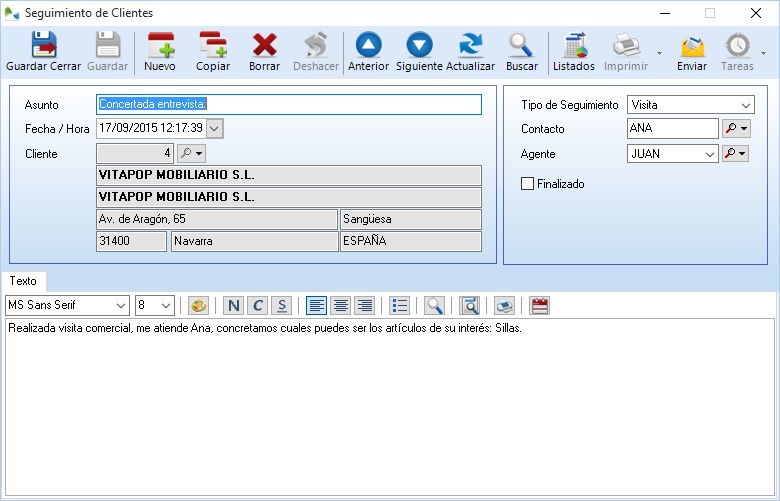 Ficha de Seguimiento de Clientes Ficha de Seguimiento de Clientes