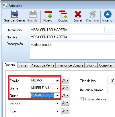 Organice las categorías en OfiPro según la necesidad en la tienda