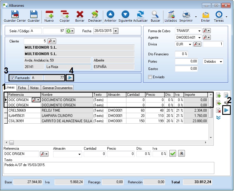 Trazabilidad de documentos en OfiPro