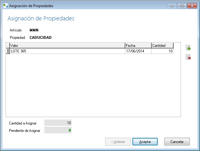 Asignación de propiedades completada Asignación de propiedades completada