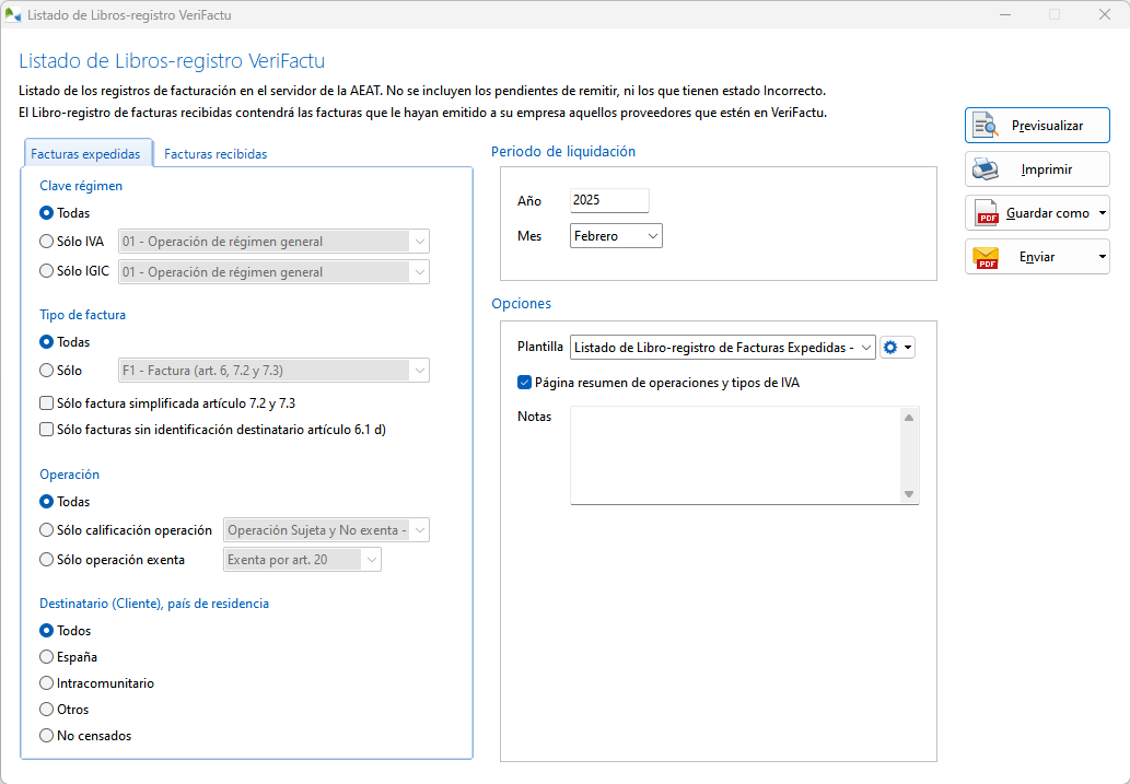 Listado de Libros-registro VeriFactu Listado de Libros-registro VeriFactu