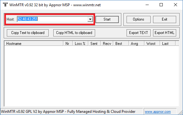 WinMTR-host